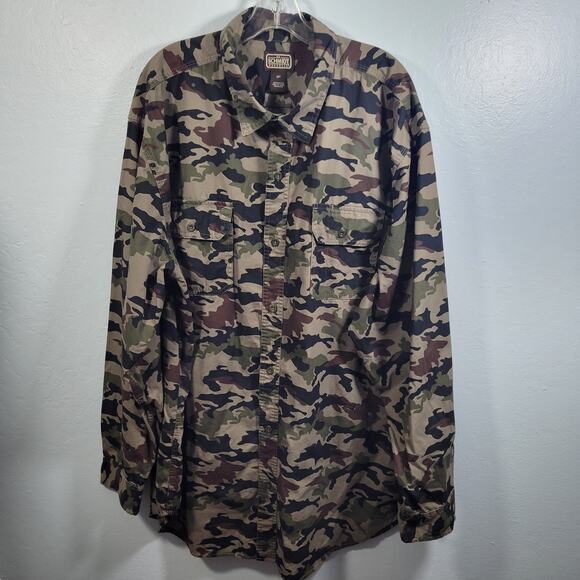 Schmidt Workwear Men's Camouflage Button Front Shirt Size 2XT 101625-1228 - Picture 7 of 7